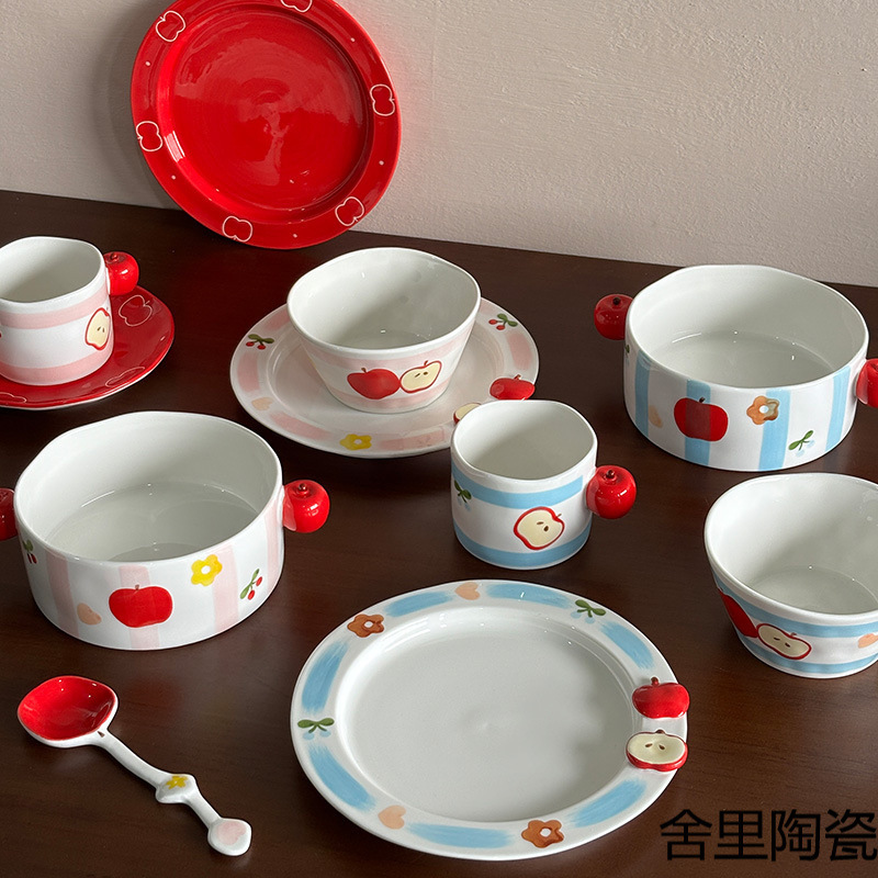 Ins Style Popular Plate, High-End Ritual Breakfast Plate, Cake Plate, Exquisite Tea Snacks