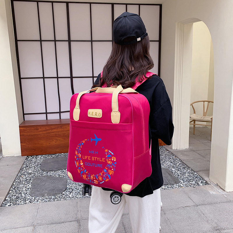 スーツケース万向輪子母バッグ旅行バッグ軽便出張旅行多機能搭乗バッグオックスフォード布印ロゴ