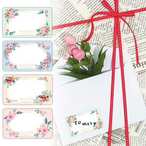 Wholesale 500 stickers/roll floral border name stickers classification mark stickers office supplies stickers self-adhesive sticker labels
