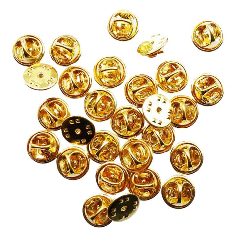Spot Direct Sales Nickel Butterfly Hat Gold Butterfly Hat High Quality Environmentally Friendly Copper Amazon Best-Selling Badge Back Buckle