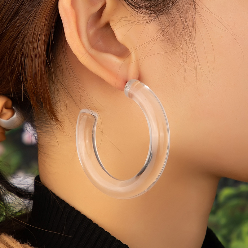 Fashion Transparent Resin Acrylic Earrings Wholesale display picture 1