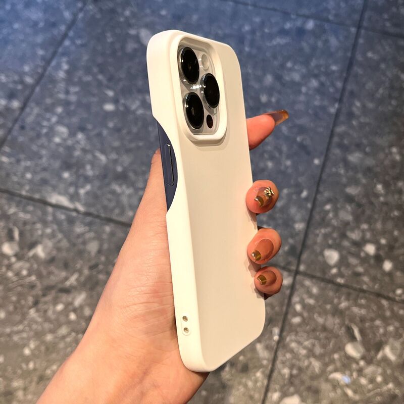 Solid Color Ultra-thin New Half Pack Apple 15 Phone Case iPhone14Promax Skin 13 Drop-resistant 12 Silicone 11