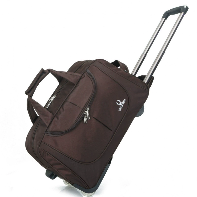 Foldable waterproof travel suitcase / handheld bag, telescopic handle and wheels, spacious, unbranded