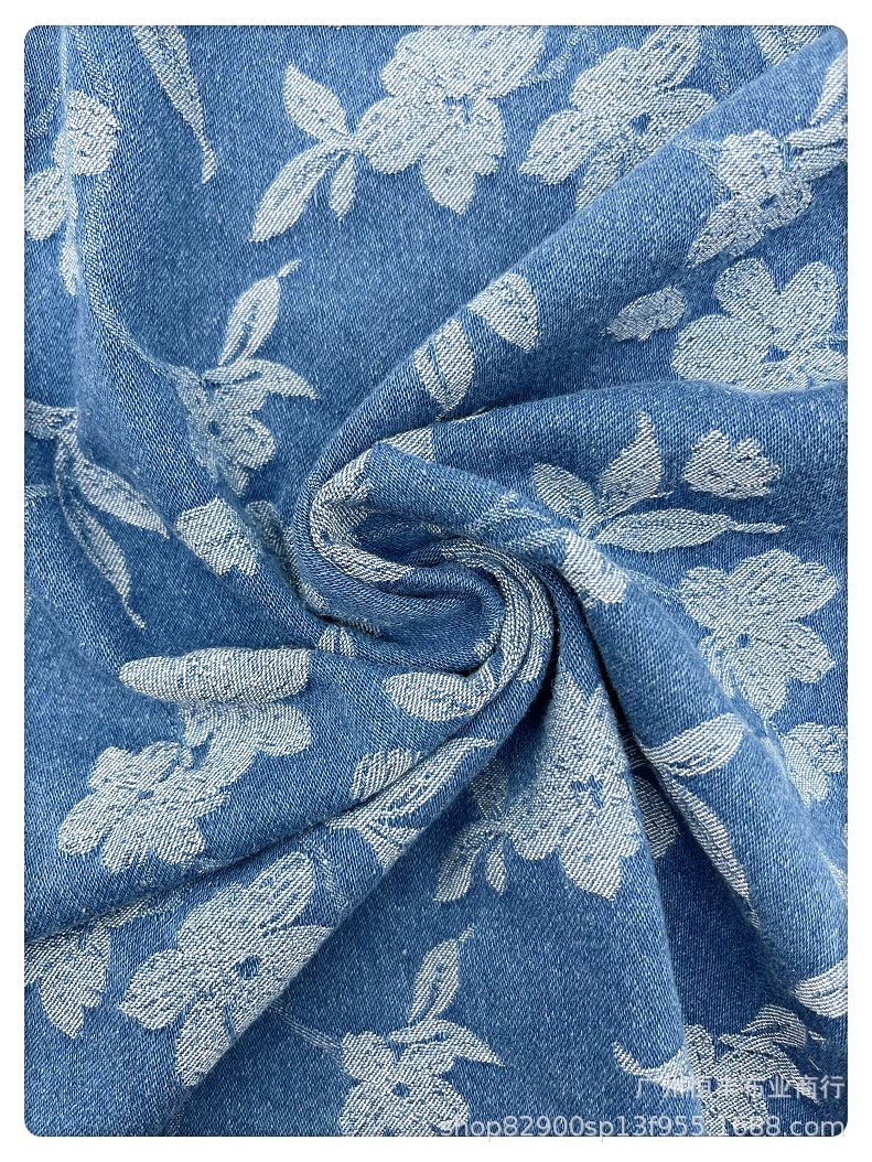 Elastic denim cloth, jacket, trousers, pijama, flowered