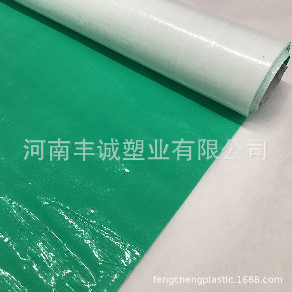 全新料绿白PE农用篷布 防雨防晒防水塑料布汽车篷布 货场遮雨盖布