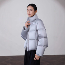 2024冬季新品90白鹅绒插肩袖小立领短款加厚保暖泡芙羽绒服外套女