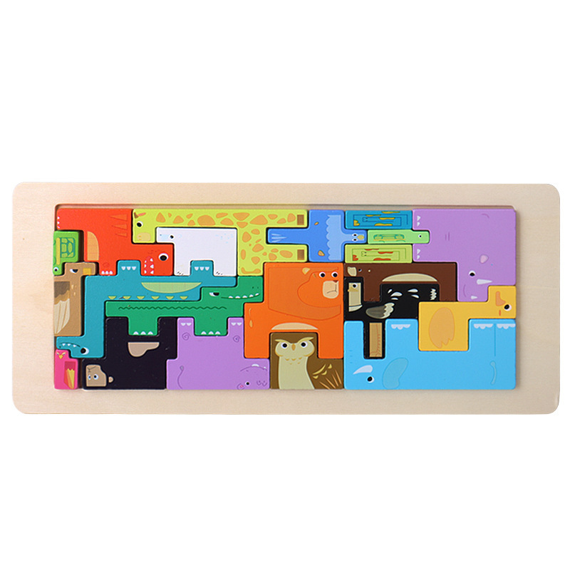 El pensamiento lógico de los niños formación Tetris rompecabezas bebé iluminación educación temprana educativa creativa bloques construcción Juguetes image 7