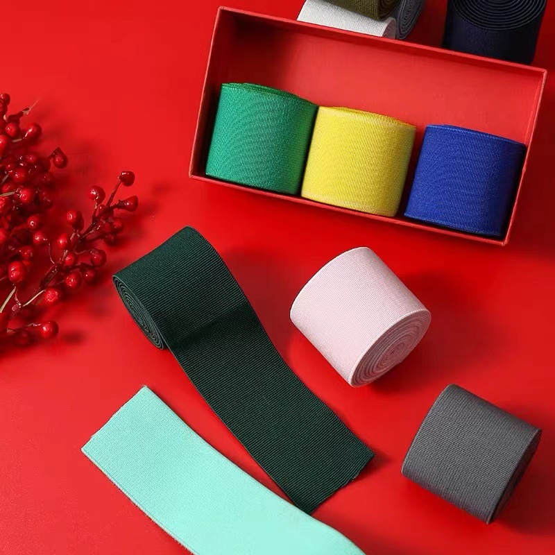 彩色尼龙加厚高弹皮筋贴肉亲肤耐用宽腰带装饰 尼龙松紧带