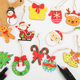 christmas decoration wooden pendant diy hand painted graffiti wood chip laser cut blank board christmas tree decoration