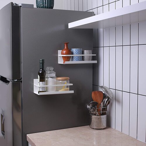 Refrigerator storage side rack Kitchen supplies magnetic refrigerator storage rack without punching side microwave oven rack