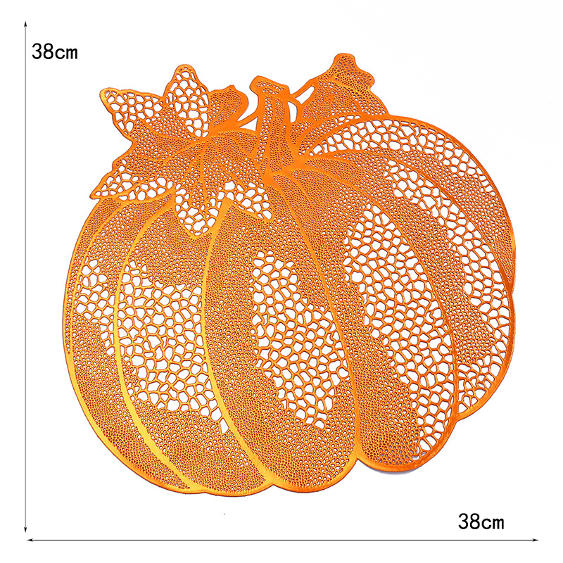 Decoración transfronteriza de Halloween restaurante PVC calabaza estampado europeo tema de vacaciones estampado impermeable aislamiento térmico estampado