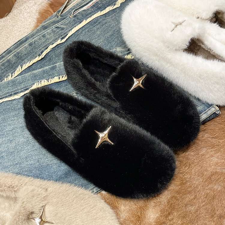 Scarpe casual donna in velluto imbottito calde invernali_voghion.com