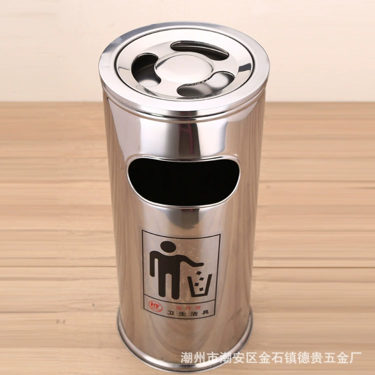 Round travel garbage can stainless steel, storage system, increased thickness
