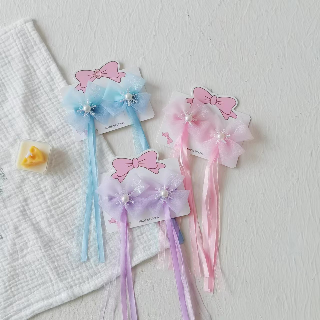Niños Hanfu tocado tarjeta de pelo de viento chino super inmortal adornamiento de cabello de niñas bordilla clips de pelo bebé dulce contra clips