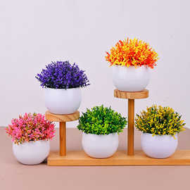 半圆球组合仿真绿植家居装饰花艺小摆件塑料假花盆栽小型盆景花卉