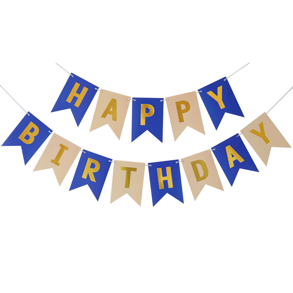Guirnalda de Feliz Cumpleaños con Diseño de Cola de Pez en Dorado, Decoración para Fiesta de Cumpleaños