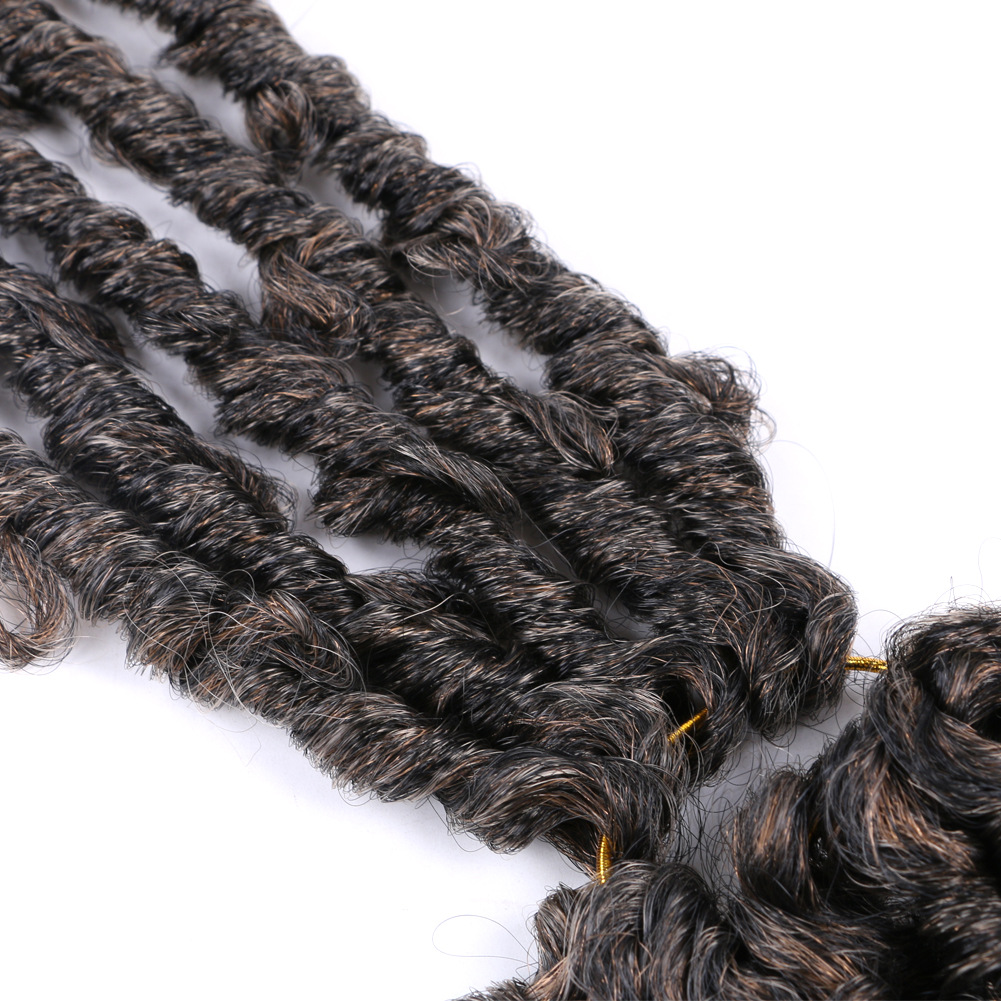 Dreadlocks Butterfly Locs Häkelhaar Schmetterling lockige Dreadlocks lockige Haarverlängerungen_voghion.com