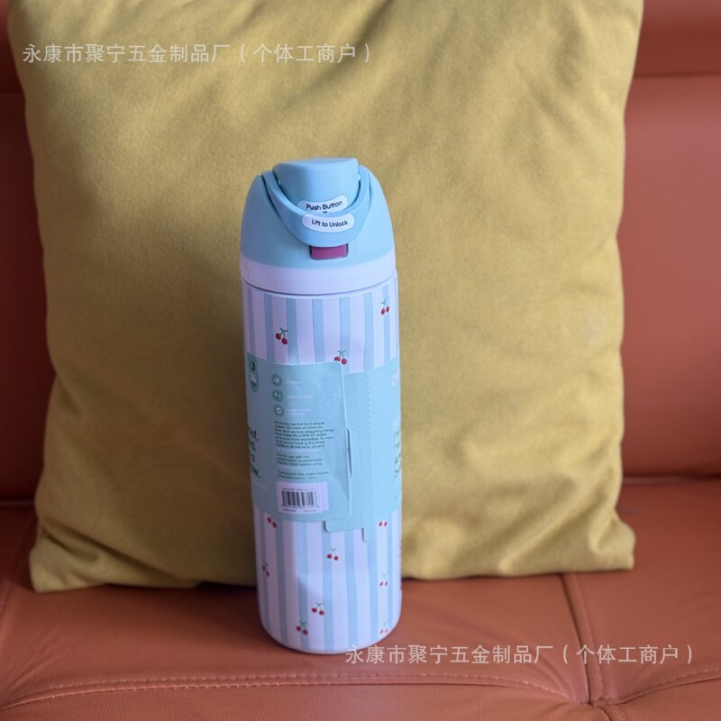 24oz印花owala水果杯手提不锈钢杯弹带吸管盖杯|undefined
