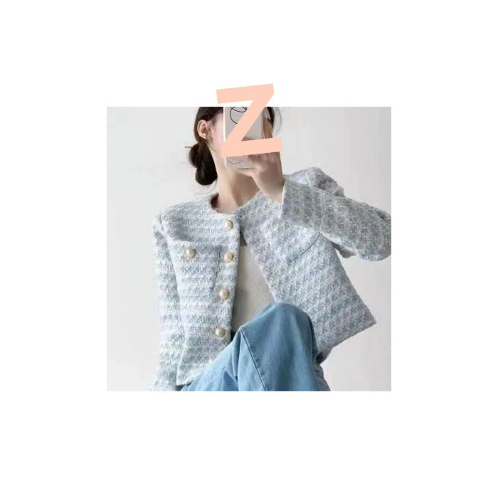 Женская осенняя укороченная куртка, твид в стиле Chanel, длинные рукава, с подкладкой — яркие цвета