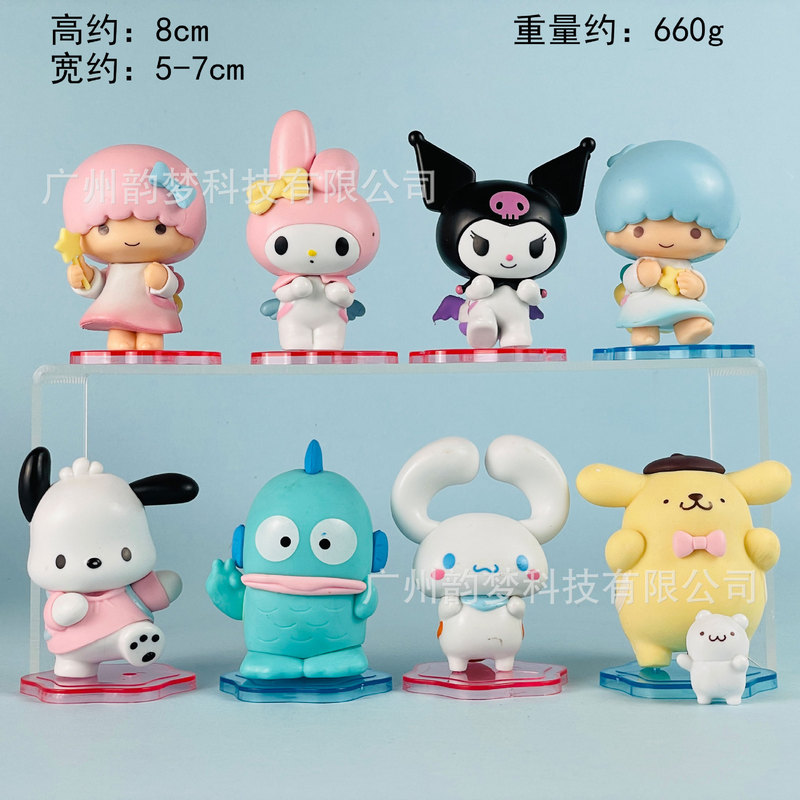 国境を越えた送料無料チェスサンリオフィギュアメロディーパチャ犬クロミブラインドボックスガシャポン人形機装飾品|undefined
