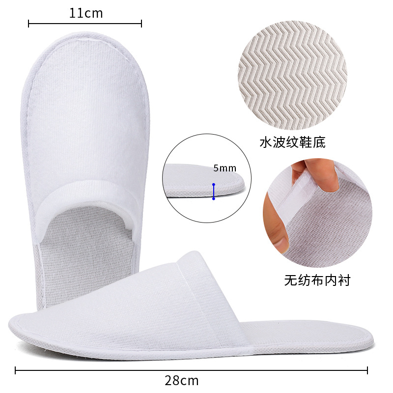 [뜨거운] 흰색 가장자리 봉제 슬리퍼 (28cm,5mm 물 리플 솔)