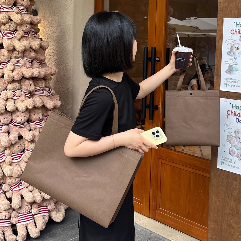 高级服装店专用无纺布手提袋女装衣服购物打包袋子礼品带加厚批发|undefined