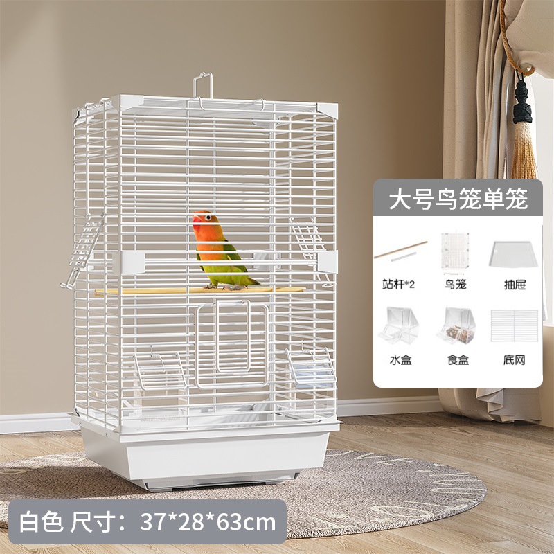 Jaula para pájaros, jaula para loros, perla doméstica, phoenix, estornino con caja de cría, villa de lujo especial, piel de tigre, pájaro vivo, grande