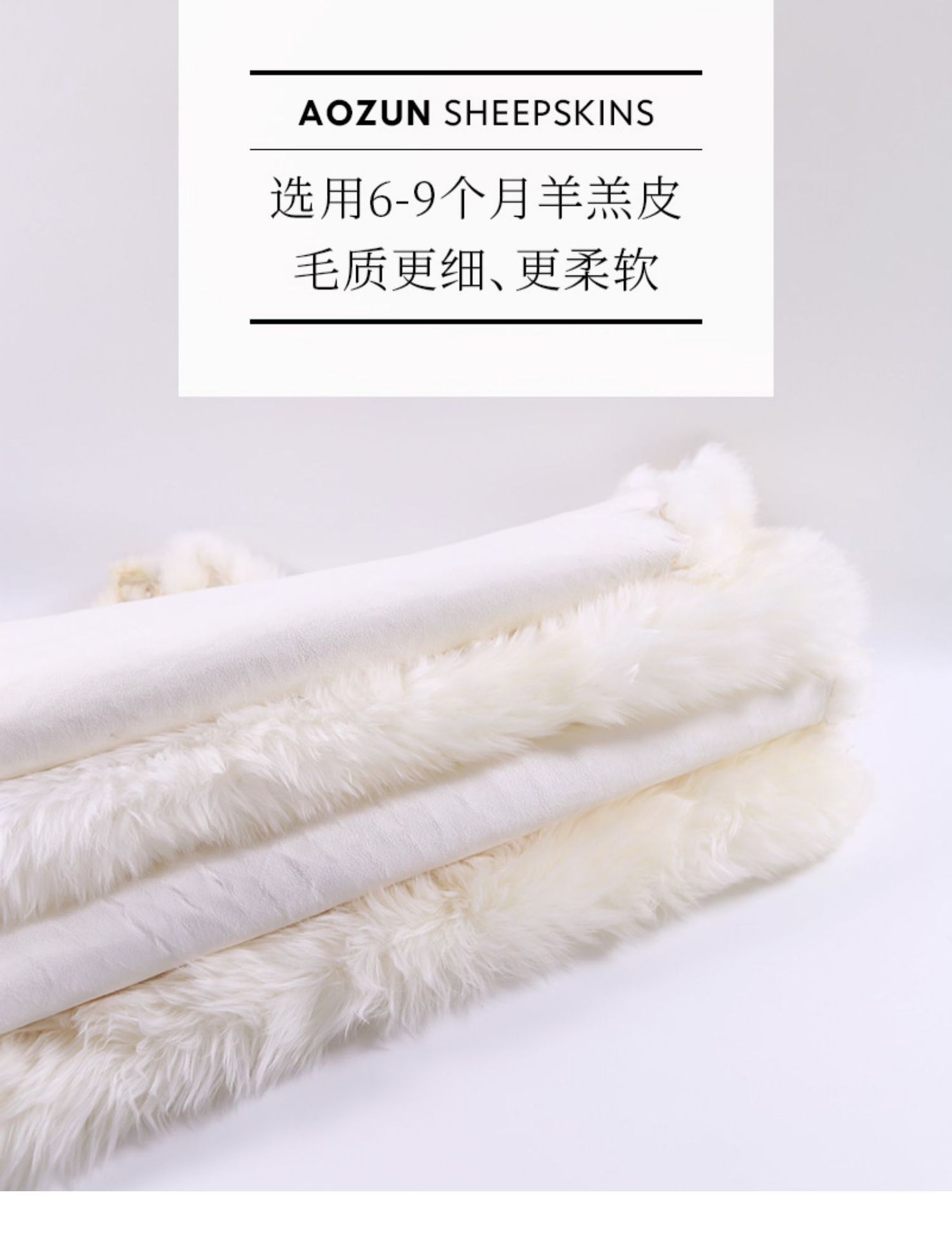 Aozun Pure Wool Chair Cushion, Thickened Plush Seat Cushion, Simple and Warm Sofa Chair Pad, Wool Pad, Genuine Sheepskin Cushion