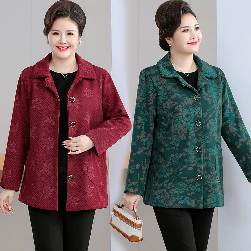 Autumn jacket, plus size, for middle age, western style