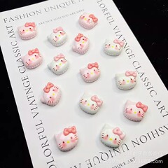 かわいい明るいレースkt猫マカロンシミュレーション食游diyクリームゴム携帯ケースヘアクリップ樹脂部品