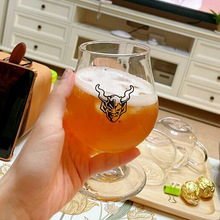 巨石專用啤酒杯IPA杯子個性郁金香矮腳高腳酒杯商用印制LOGO圖案