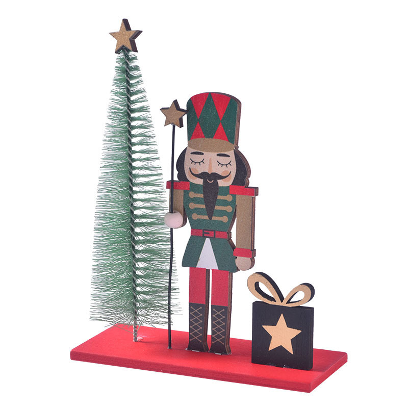 クリスマス木製カラフルなクルミ兵士オーナメントクリスマスクルミ兵士オーナメントクリスマス装飾ウィンドウデスクトップオーナメント|undefined