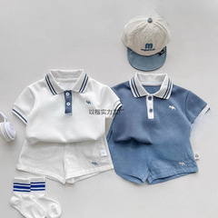 新しい子供服男の子ショーツ新しいベビー夏薄いアウターパンツベビーハンサム半袖