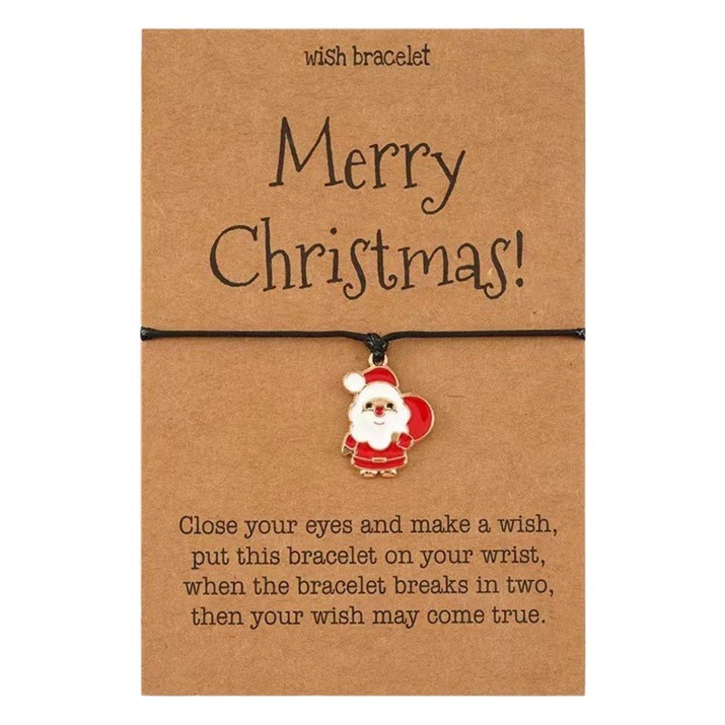 Трансграничный эксклюзивный браслет Европейский и американский лидер продаж Рождественский сплав Рождественская серия подвеска регулируемый браслет ручной работы