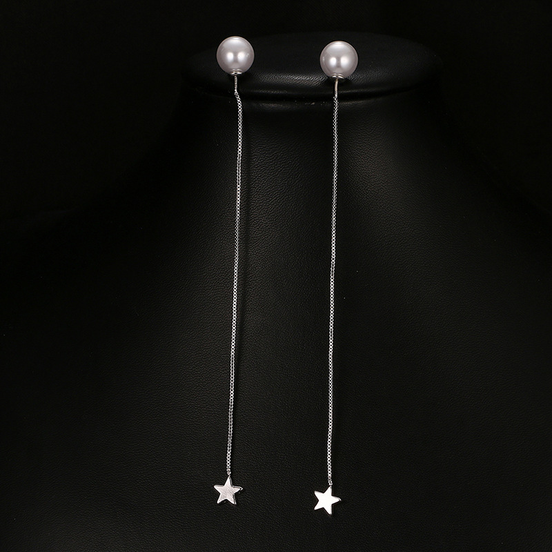 elegant fresh fashionable trend earrings with zircon with tassels