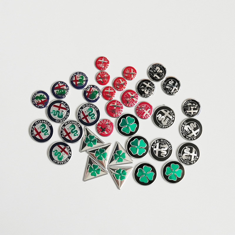 适用阿尔法罗密欧钥匙车标志ALFA ROMEO装饰车贴标贴11mm14mm18mm|undefined
