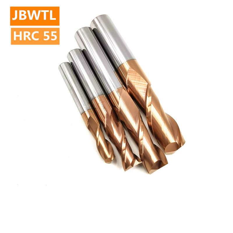 厂供55度两刃钨钢铣刀直柄硬质合金2刃键槽铣刀CNC数控涂层平铣刀