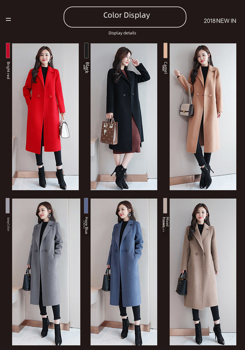 2024 Woolen Coat Coat Women's New Coat Autumn and Winter Mid-length Large Size Woolen Coat Korean Style Loose Woolen Coat Women_voghion.com