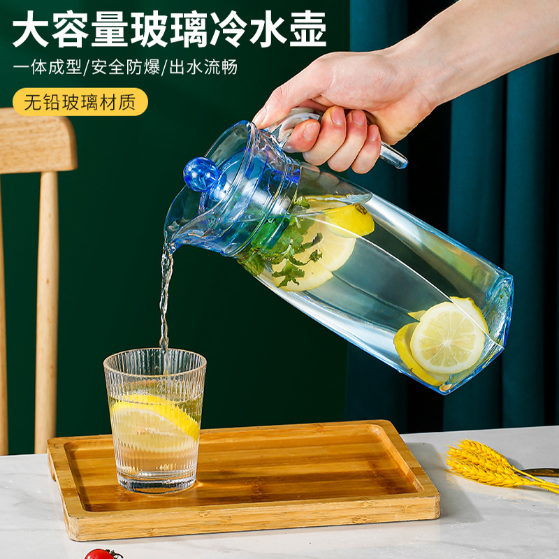 Lemeiya vidrio hervidor frío verano hogar resistente a altas temperaturas tetera hervidor frío taza de agua engrosada pico de pato olla empate olla