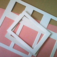 相框内衬白色卡纸 方形圆孔画框专用装裱卡纸可定 做开孔多色卡纸