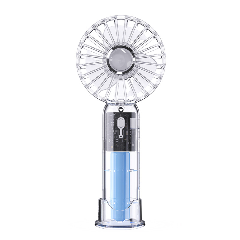 Ventilador transparente blanco