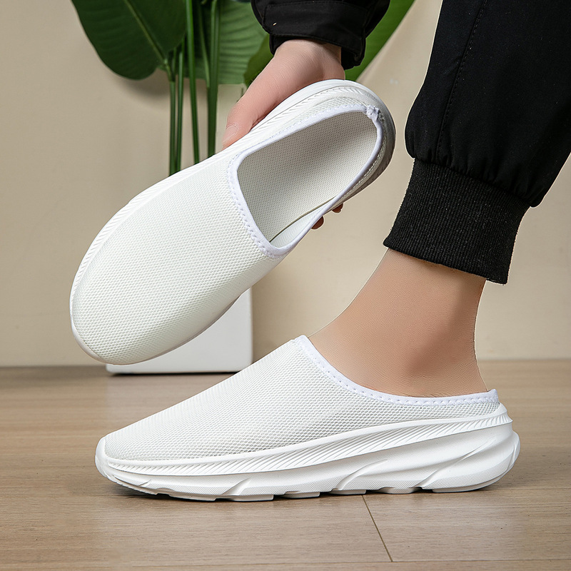 Cross-border Women's Shoes plus size Summer Mesh Super Light Breathable Lover Lazy Shoes Outdoor Casual Half-drag Mesh Shoes for Women Cross-border Women's Shoes plus size Summer Mesh Super Light Breathable Lover Lazy Shoes Outdoor Casual Half-drag Mesh Shoes for Women
