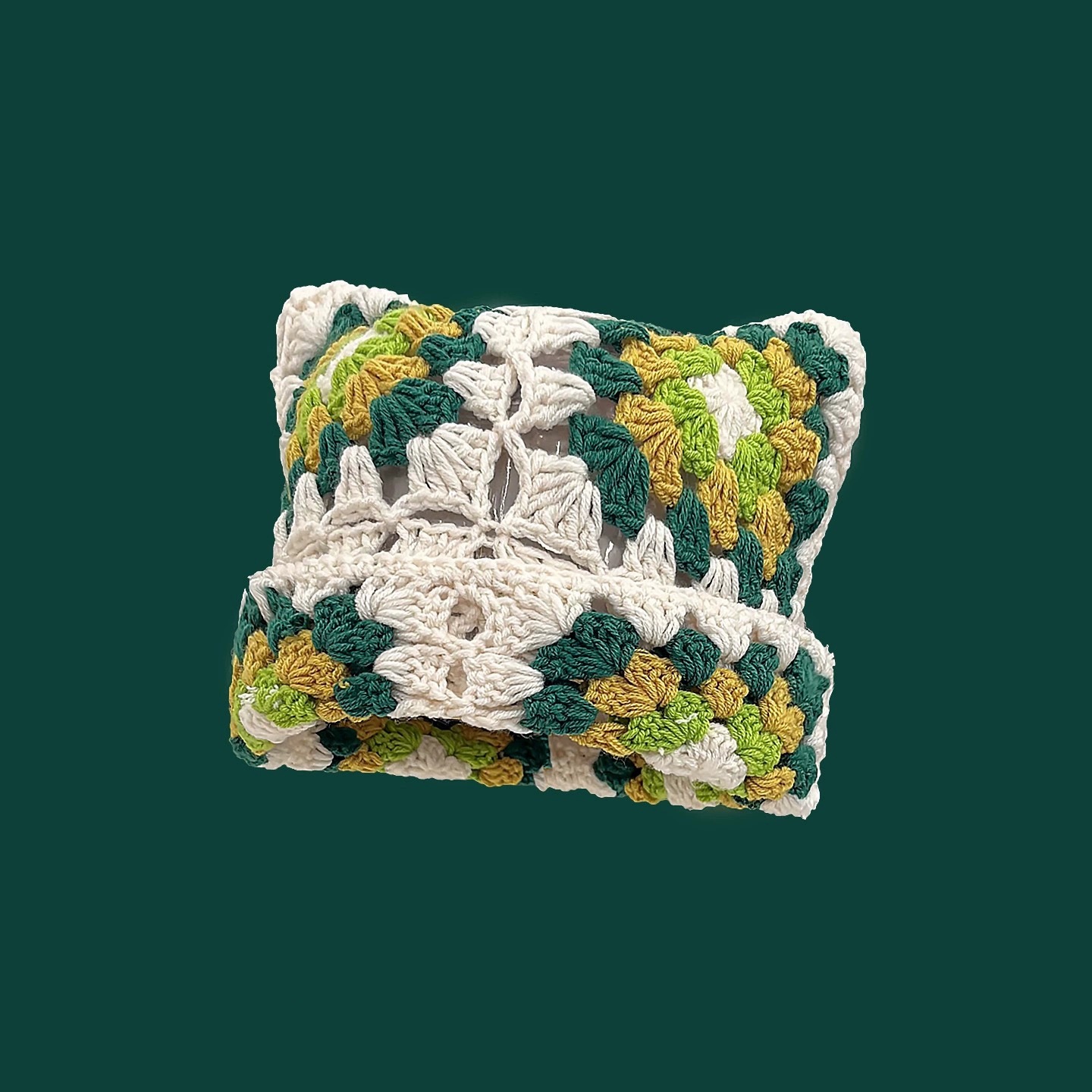 New Cat Ear Mosaic Knitted Hat Children