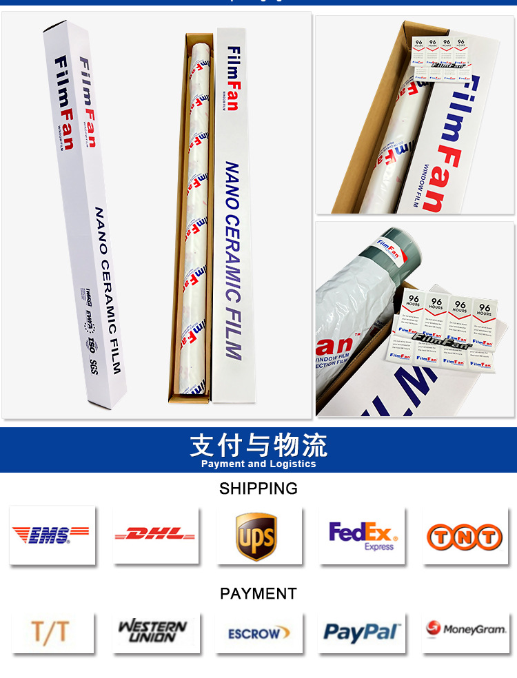Factory Wholesale Optical Colorful Car Glass Film, Front and Side Window Film, Heat Insulation Film, Privacy Film, Car Window Solar Film