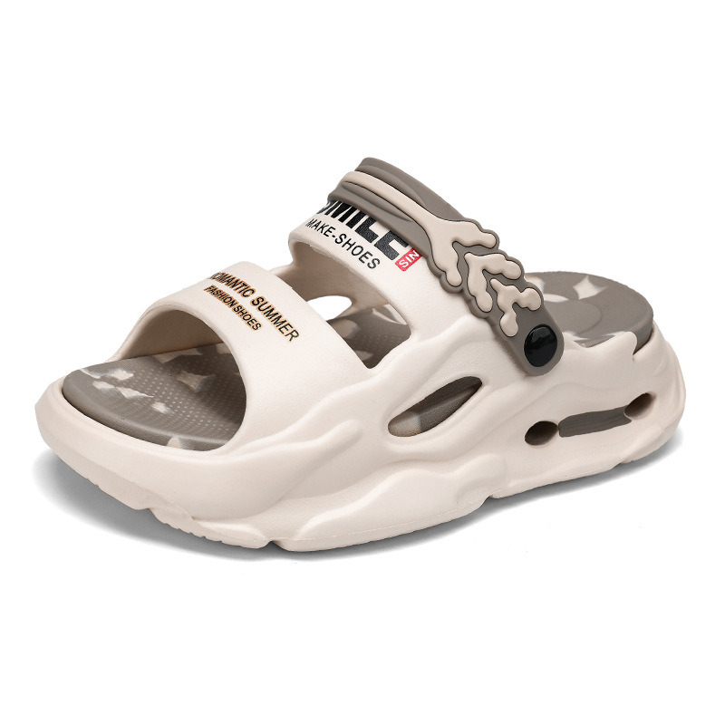 2025 verano en vivo pisar mierda sensación de sandalones para hombres y mujeres parejas de ocio de playa deportes de marea nacional EVA zapatillas para hombres