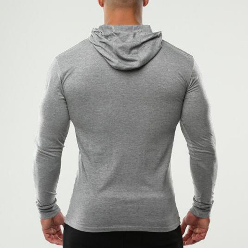 Pull à capuche à manches longues pour homme, veste de sport, de fitness, coupe slim_voghion.com