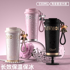 咖啡杯女神杯定制logo保温杯礼品订做送老师轻奢时尚水杯子便携