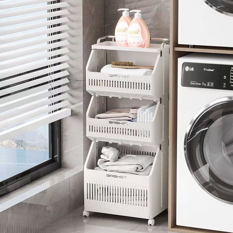 Folding Dirty Clothes Basket Household Floor-Standing Storage Basket Dormitory Classification Storage Rack Dirty Clothes Basket Bathroom Bathroom Laundry Basket