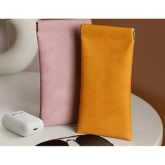 批發眼鏡袋墨鏡太陽鏡男女眼鏡包收納套彈片口自動閉合眼鏡收納質