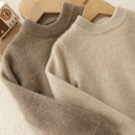 半高领儿童纯羊毛衫加厚男女童装针织打底衫秋冬新款宝宝保暖毛衣